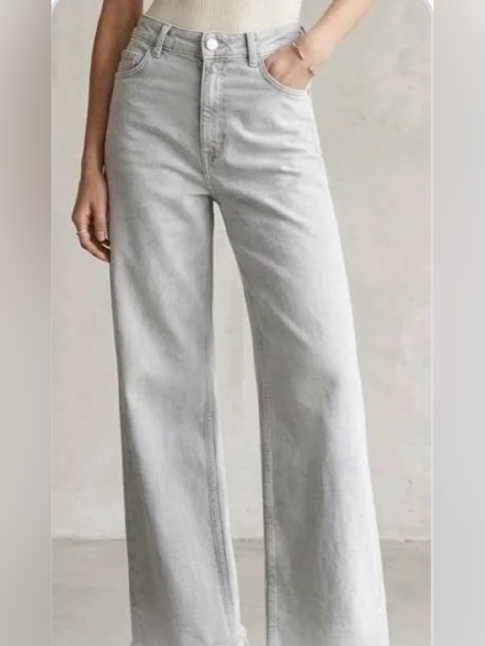 Zara Marine light gray jeans 4 great condition